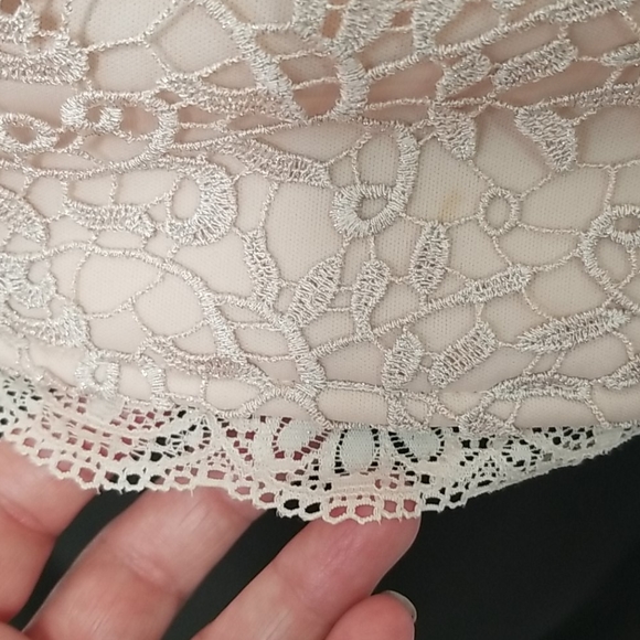 NWT Sequin Hearts crop lace top - Picture 2 of 7